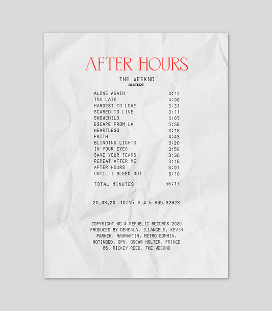After Hours Reciept
